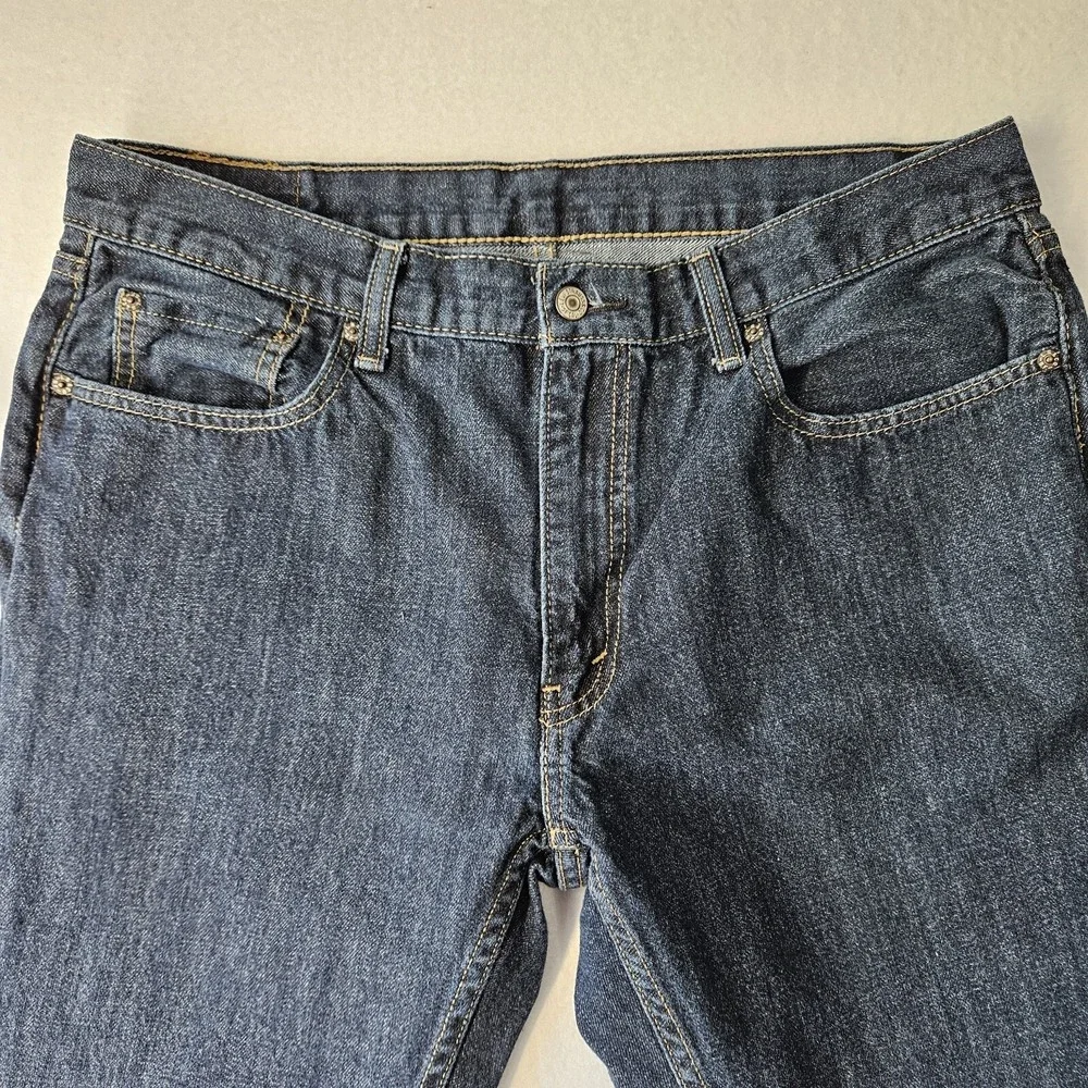 Levi's Men's 559 Blue Denim Jeans Relaxed Straight Leg Fit Size 36X34 Zipper